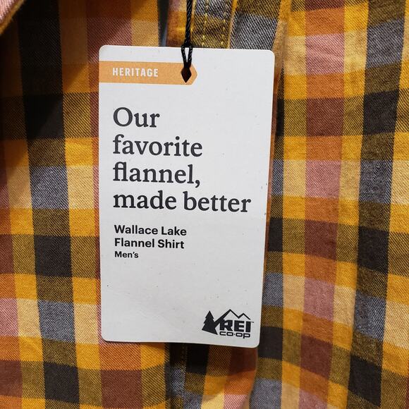 REI Co-Op Heritage Men's Size Small Wallace Lake Flannel Shirt ~NWT *Minor Flaw* - Picture 3 of 10